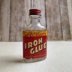 Vintage McCormick Iron Glue Bottle